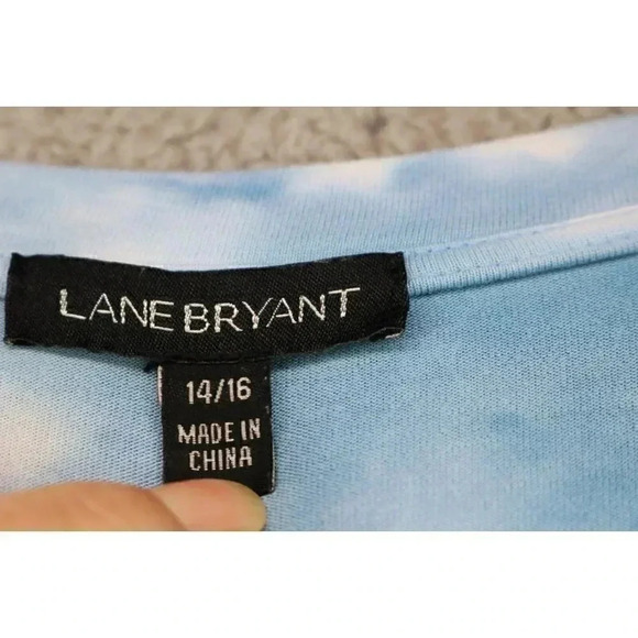 Lane Bryant Tye Dye Maxi Dress-Jersey Knit-14-16W-Pockets-Rayon-Soft - Picture 3 of 8